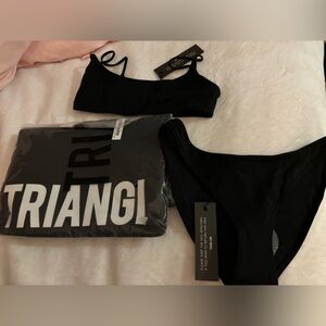 NEW WITH TAGS Triangl Mica-Ebony Black bikini
